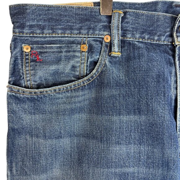 Polo Ralph Lauren Mens Denim Jeans Size 39x29.5n100% Cotton Blue Straight Fit - Picture 4 of 11